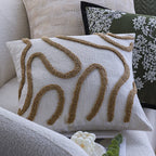 Pillow Cover Hand-Tufted Loops Cotton-Linen 18x18