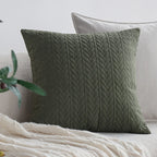 Pillow Cover Hand-Tufted Loops Cotton-Linen 18x18