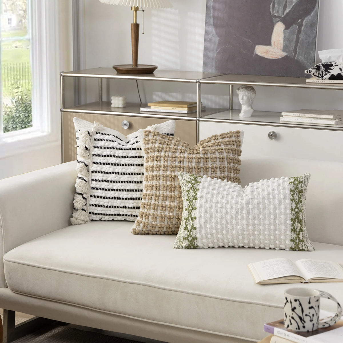 Pillow Cover Handmade Tufted Tassels