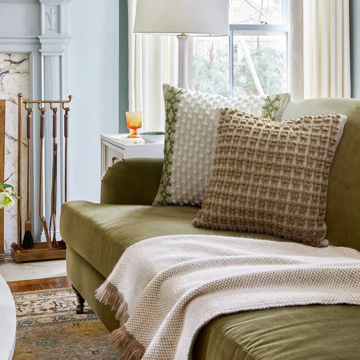 Pillow Cover Handmade Tufted Tassels