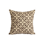 Pillow Cover Paisley Relief Embroidery Linen-Look 18x18