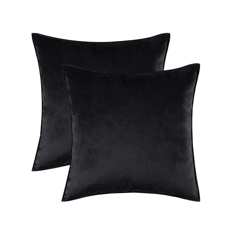 Pillow Cover Plush Velvet Knife-Edge Seam & Hidden Zipper