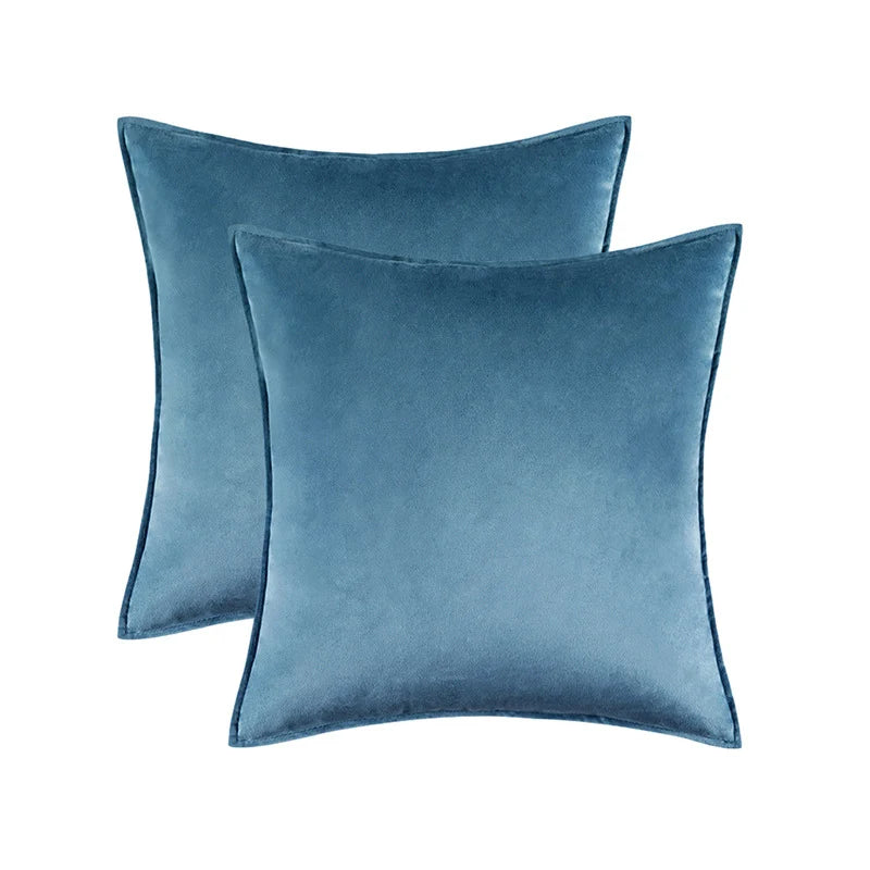 Pillow Cover Plush Velvet Knife-Edge Seam & Hidden Zipper