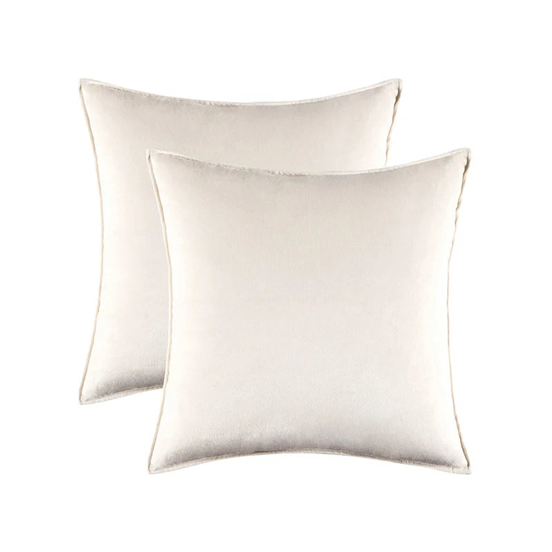 Pillow Cover Plush Velvet Knife-Edge Seam & Hidden Zipper
