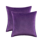 Pillow Cover Plush Velvet Knife-Edge Seam & Hidden Zipper