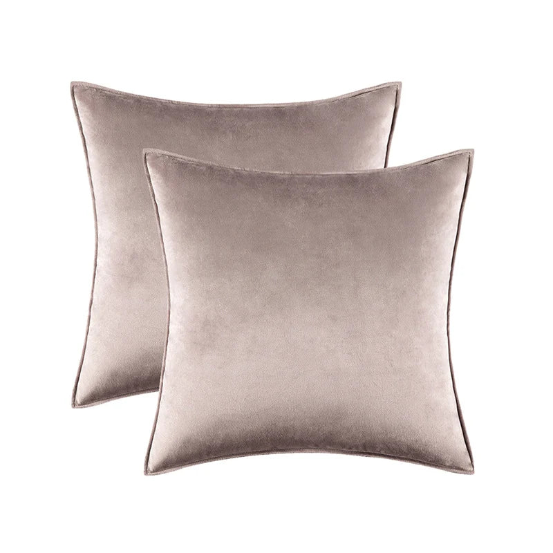 Pillow Cover Plush Velvet Knife-Edge Seam & Hidden Zipper