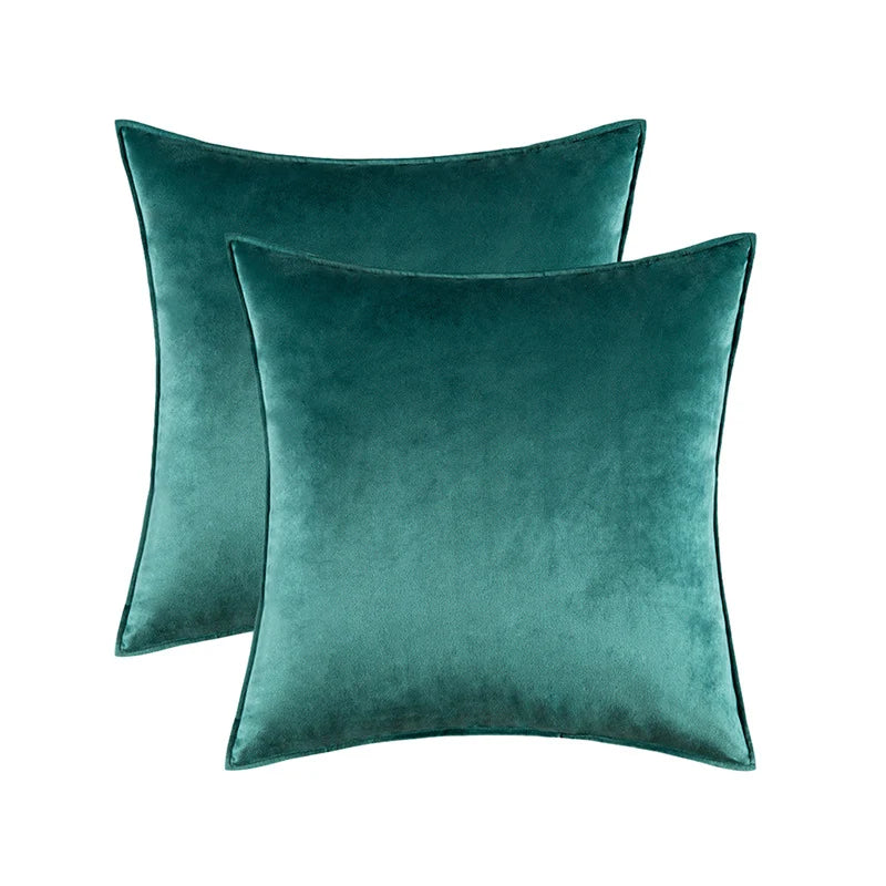 Pillow Cover Plush Velvet Knife-Edge Seam & Hidden Zipper