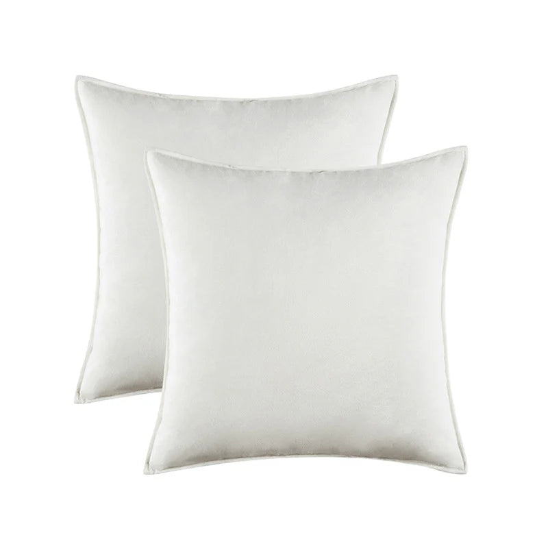 Pillow Cover Plush Velvet Knife-Edge Seam & Hidden Zipper