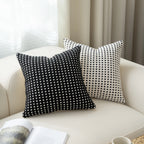 Pillow Cover Point Tufted Linen Feel Concealed Zipper