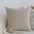 Pillow Cover Quilted Cable Microfiber Hidden Zipper