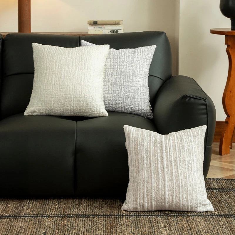Pillow Cover Quilted Square Cotton Blend 45x45 cm