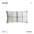 Pillow Cover Rectangular Woven Waffle & Check Reversible Chenille