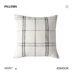 Pillow Cover Rectangular Woven Waffle & Check Reversible Chenille