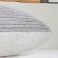 Pillow Cover Reversible Ribbed Microvelvet & Sherpa Hidden Zipper