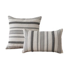 Pillow Cover Set Handwoven Cotton Braided Accents
