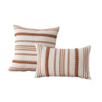 Pillow Cover Set Handwoven Cotton Braided Accents