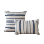 Pillow Cover Set Handwoven Cotton Braided Accents