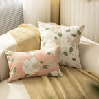 Pillow Cover Sketched Floral Linen-Look Concealed Zipper