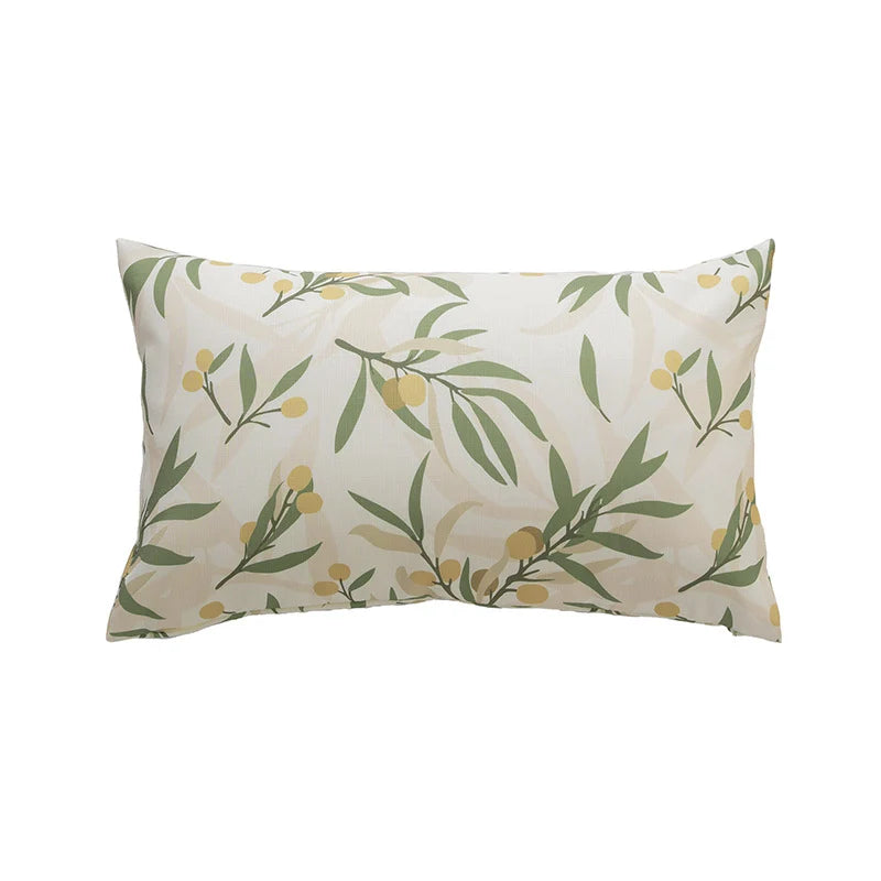 Pillow Cover Sketched Floral Linen-Look Concealed Zipper