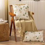 Pillow Cover Sketched Floral Linen-Look Concealed Zipper