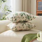 Pillow Cover Sketched Floral Linen-Look Concealed Zipper