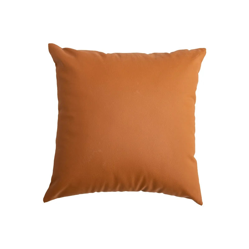 Pillow Cover Square Linen-Feel Hidden Zipper Machine Washable