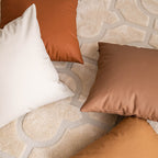 Pillow Cover Square Linen-Feel Hidden Zipper Machine Washable
