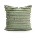 Pillow Cover Teddy Plush Layered Ribbed Reversible 18x18