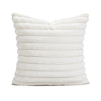Pillow Cover Teddy Plush Layered Ribbed Reversible 18x18