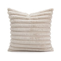 Pillow Cover Teddy Plush Layered Ribbed Reversible 18x18