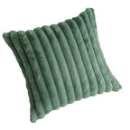 Pillow Cover Teddy Plush Layered Ribbed Reversible 18x18