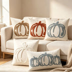 Pillow Cover Tufted Chenille Suede-Like Microfiber Hidden Zipper