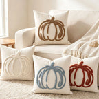 Pillow Cover Tufted Chenille Suede-Like Microfiber Hidden Zipper