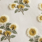 Pillow Cover Tufted Floral Embroidery Cotton-Linen Hidden Zipper