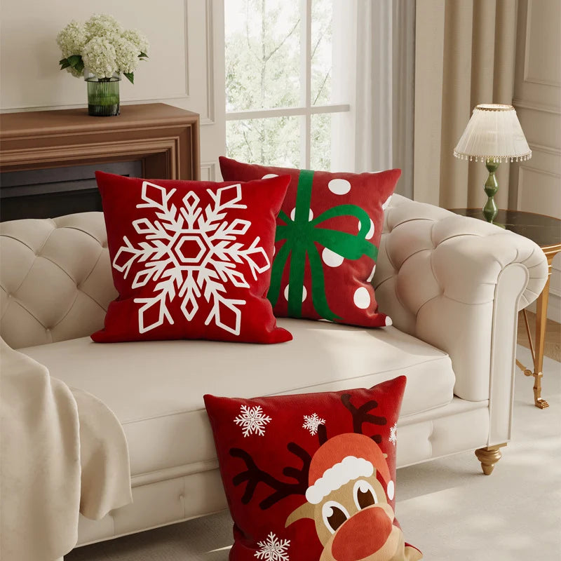 Pillow Cover Velvet Front Concealed Zipper Machine-Washable
