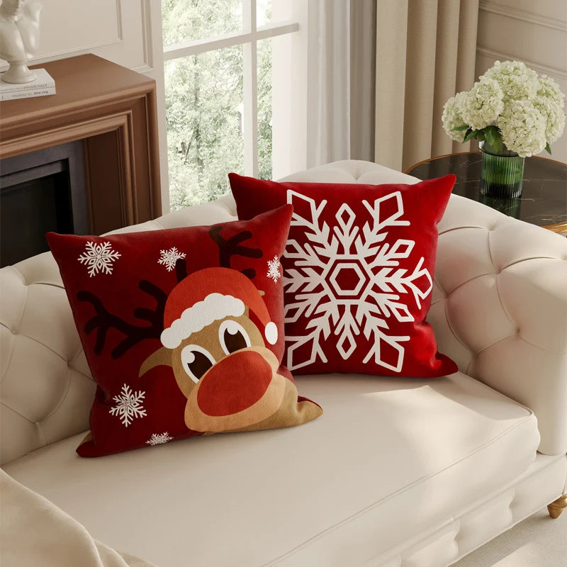 Pillow Cover Velvet Front Concealed Zipper Machine-Washable