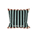 Pillow Cover Velvet Striped Contrast Piped Border