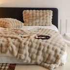 Pillow Cover Velvety Rabbit-Fur Polyester Blend