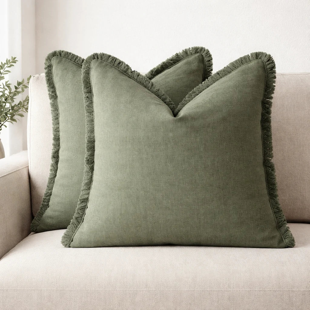 Pillow Covers 45x45 Cm Cotton-Linen Hidden Zipper