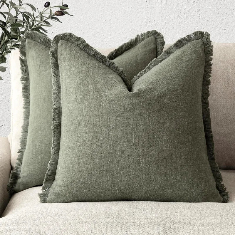 Pillow Covers 45x45 Cm Cotton-Linen Hidden Zipper