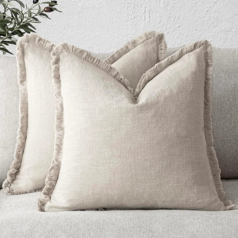 Pillow Covers 45x45 Cm Cotton-Linen Hidden Zipper