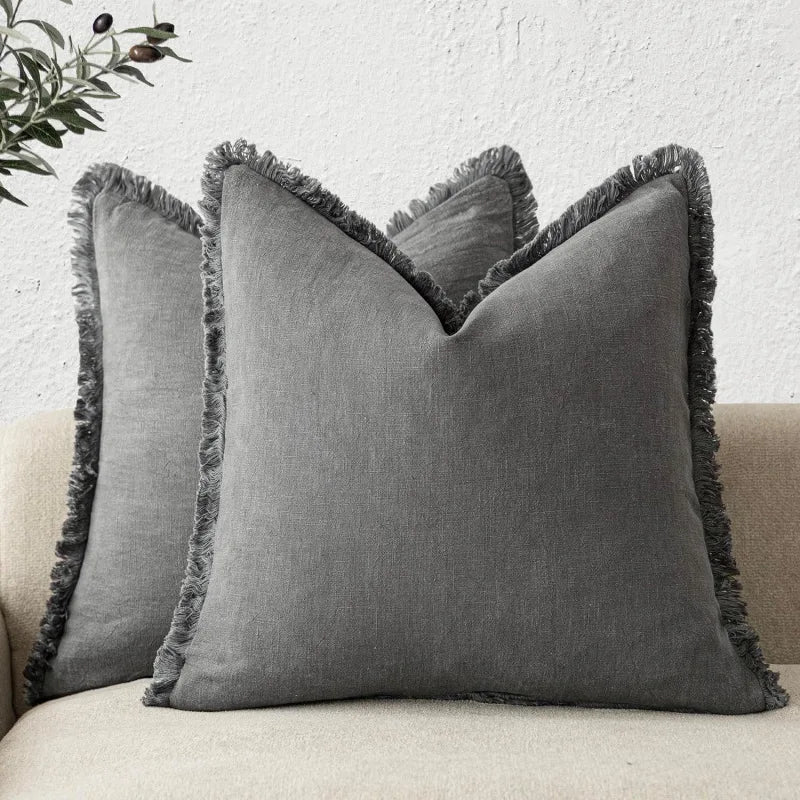 Pillow Covers 45x45 Cm Cotton-Linen Hidden Zipper