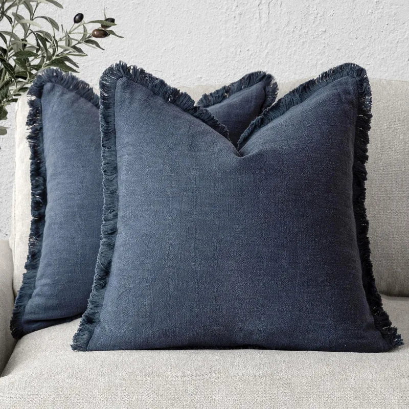 Pillow Covers 45x45 Cm Cotton-Linen Hidden Zipper