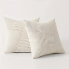 Pillow Covers Corduroy Ribbed Hidden Zipper Set of Two