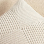 Pillow Covers Corduroy Ribbed Hidden Zipper Set of Two