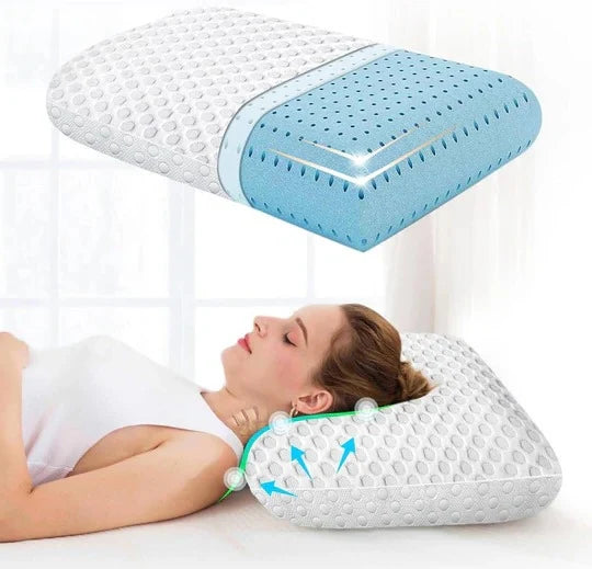 Pillow Dual-Sided Gel-Infused Memory Foam Cervical Contour