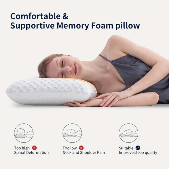 Pillow Dual-Sided Gel-Infused Memory Foam Cervical Contour