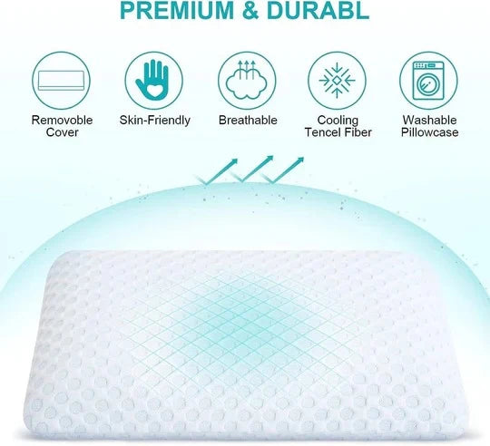 Pillow Dual-Sided Gel-Infused Memory Foam Cervical Contour