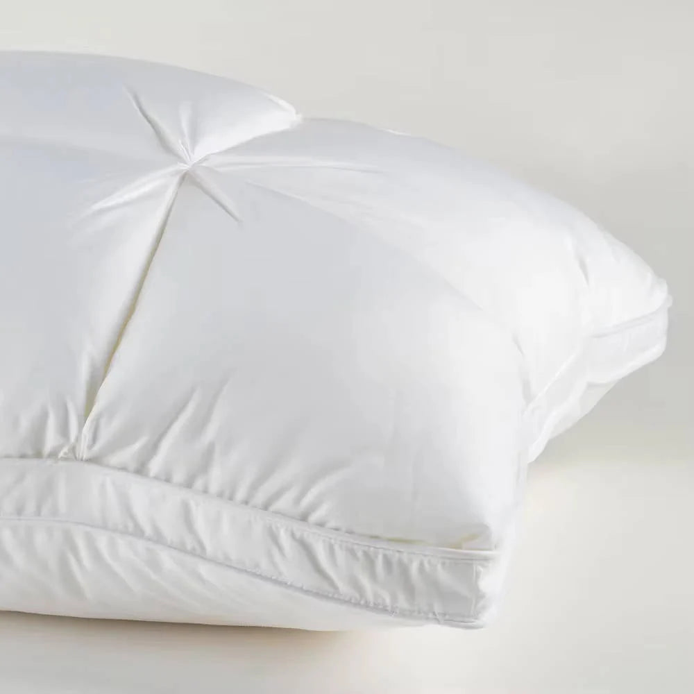Pillow Quilted Cooling Ice-Silk Microfiber Fill Medium-Firm Support