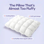 Pillow Quilted Cooling Ice-Silk Microfiber Fill Medium-Firm Support
